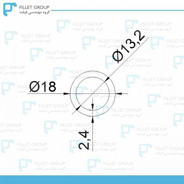 پروفیل لوله آلومینیوم 18 به 13.2