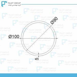 پروفیل لوله آلومینیوم 100 به 90