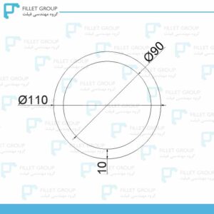 پروفیل لوله آلومینیوم 110 به 90