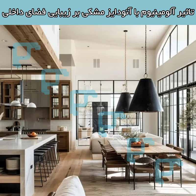 تاثیر آلومینیوم با آنودایز مشکی بر زیبایی فضای داخلی