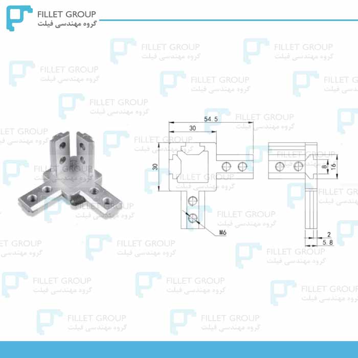 نبشی مخفی (زاماکی) سه طرفه 30.30