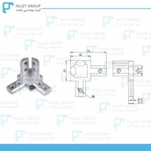 نبشی مخفی (زاماکی) سه طرفه 40.40